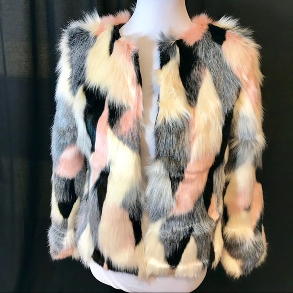 Multi Color Faux Rabbit Jackets - Picture 5 of 6